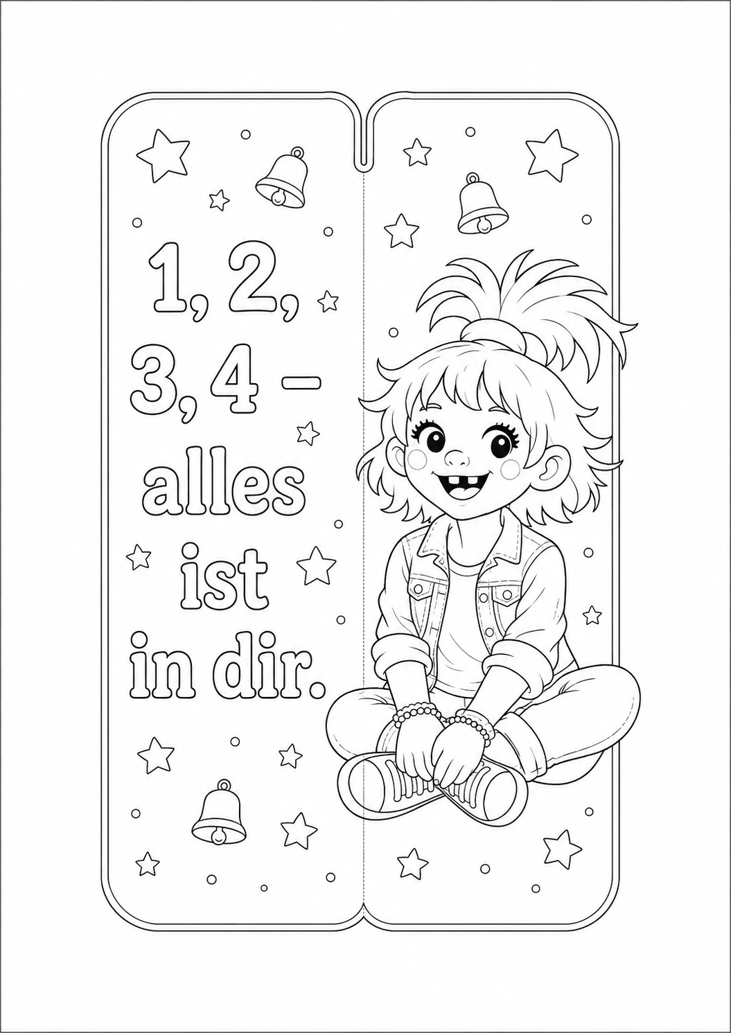 Ausmal-Lesezeichen Motiv 2