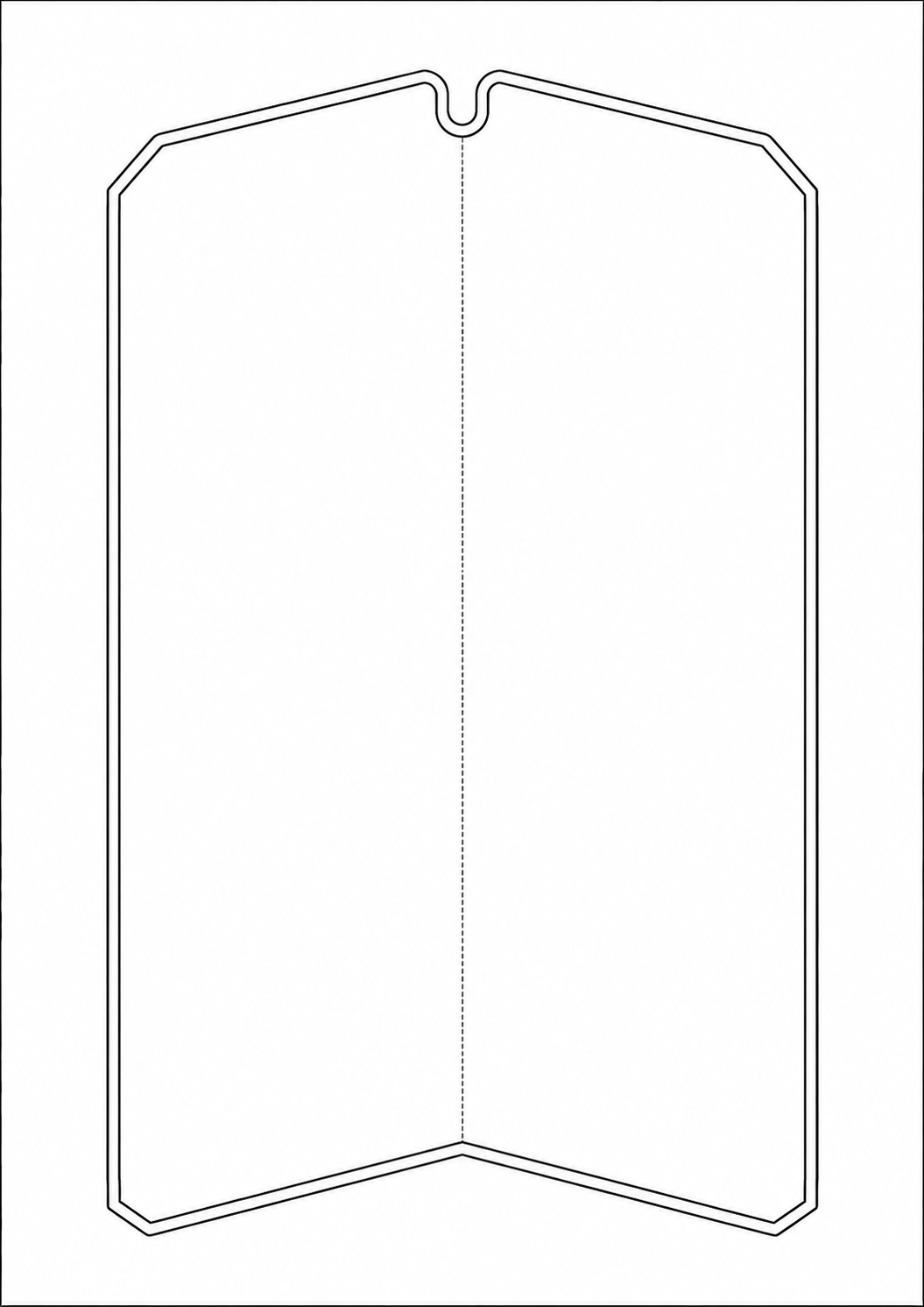 Blanko-Lesezeichen Form 4