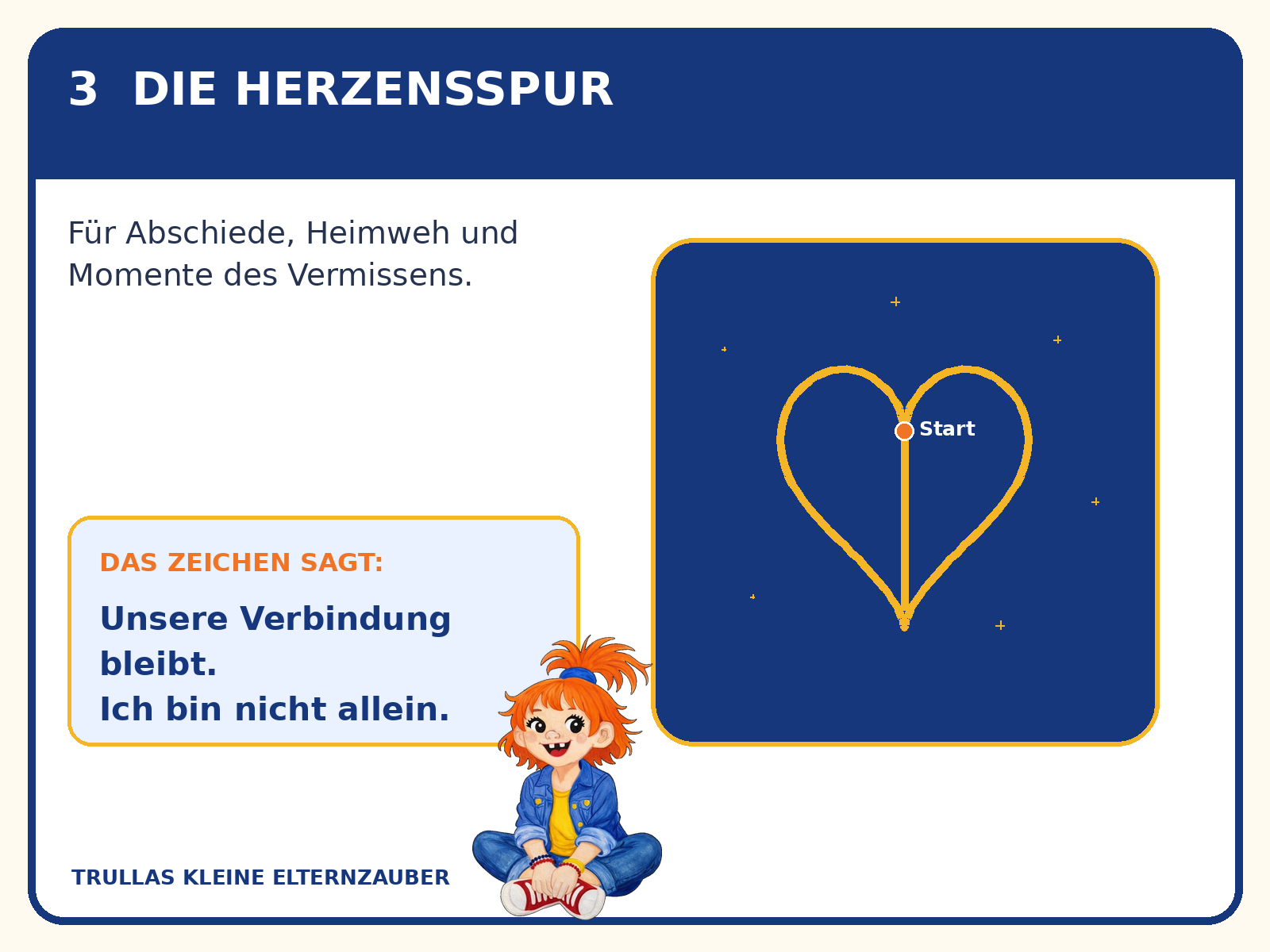 Die Herzensspur – ein Ritual gegen Heimweh und Trennungsangst bei Abschieden und Übernachtungen